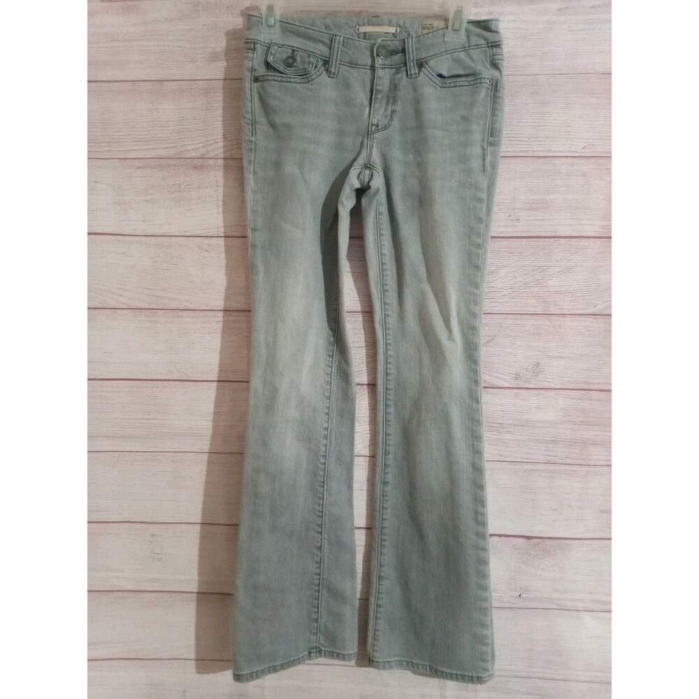 Gap Low Rise Boot Cut Jeans Women's Size 0  Low Rise 5 Pocket Grey Light Wash